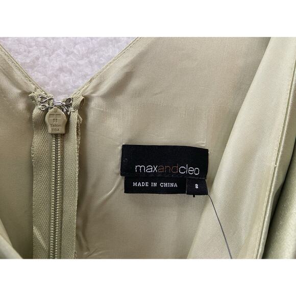 NWT Max and Cleo Green Opal Fit & Flare Dress Sz 8 Cocktail Glam Retro Elegant - Picture 3 of 9